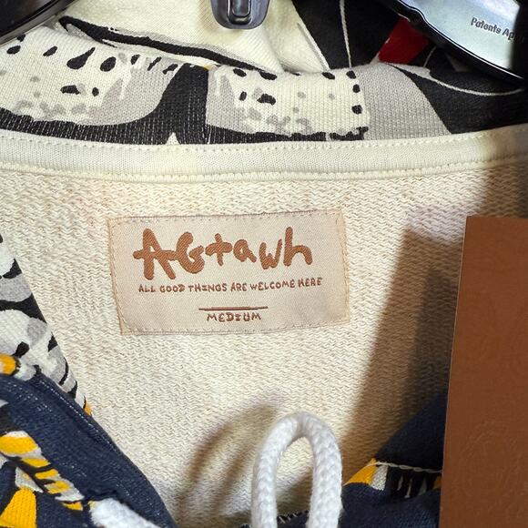 AGTAWH French Terry Motif Print Hoodie Men's Unity Print Medium, $112 - Picture 6 of 11